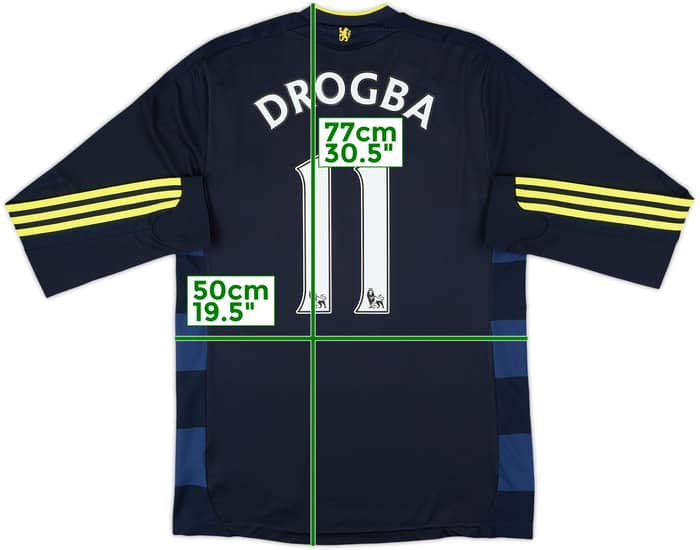 2009-10 Chelsea Away L/S Shirt Drogba #11 - 6/10 - (M)