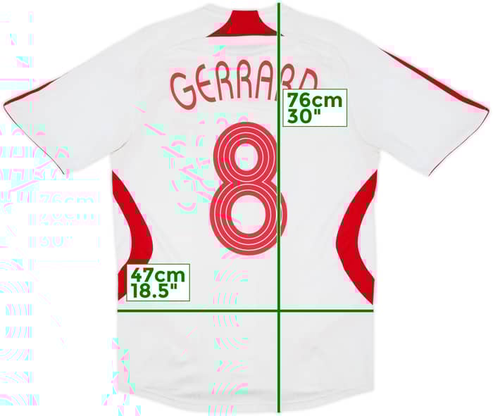2007-08 Liverpool Away Shirt Gerrard #8 - 6/10 - (S)