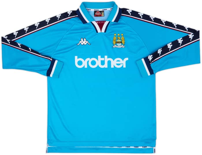 1997-99 Manchester City Home L/S Shirt - 9/10 - (XL)
