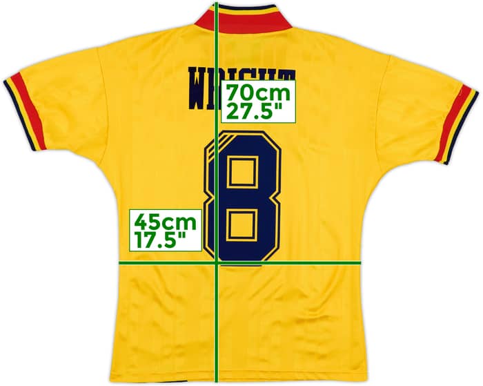 1993-94 Arsenal Away Shirt Wright #8 - 8/10 - (S)