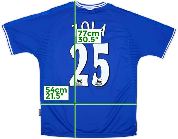 1999-01 Chelsea Home Shirt Zola #25 - 10/10 - (L)