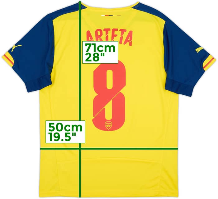 2014-15 Arsenal Away Shirt Arteta #8 - 7/10 - (M)