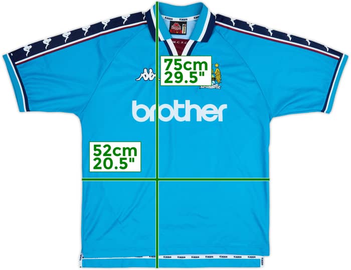1997-99 Manchester City Home Shirt - 9/10 - (XL)