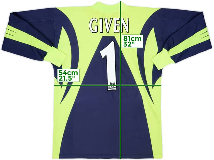 1998-99 Newcastle GK Shirt Given #1 - 8/10 - (M)