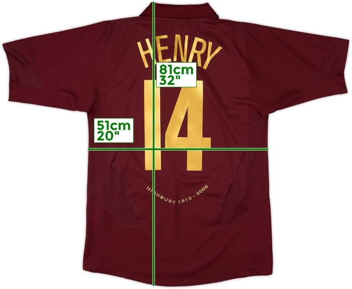 2005-06 Arsenal Home Shirt Henry #14 - 10/10 - (M)