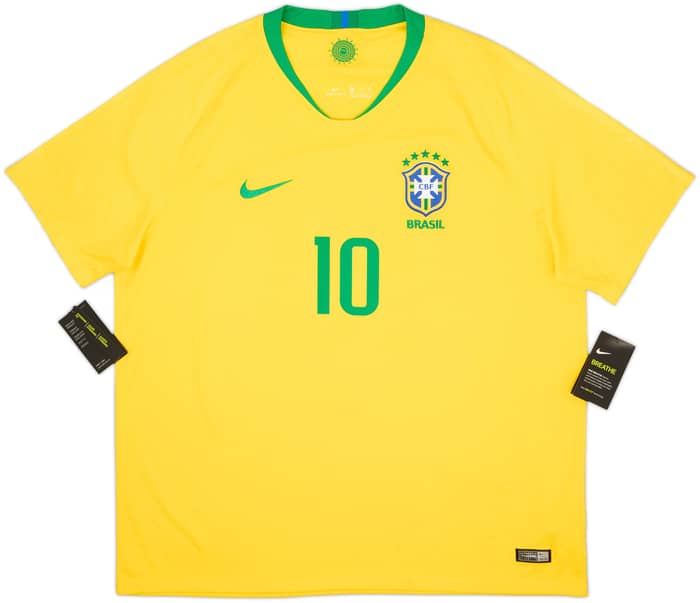 2018-19 Brazil Home Shirt Neymar #10 (XXL)