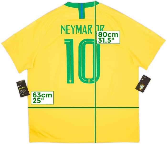 2018-19 Brazil Home Shirt Neymar #10 (XXL)