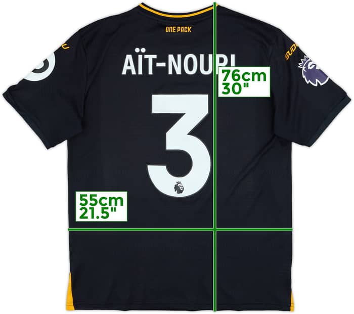 2024-25 Wolves Away Shirt Ait-Nouri #3 - 10/10 - (L)