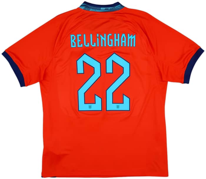 2022-23 England Away Shirt Bellingham #22 - 9/10 - (L)