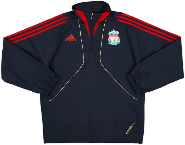 2009-10 Liverpool adidas 1/4 Zip Rain Jacket - 10/10 - (S)
