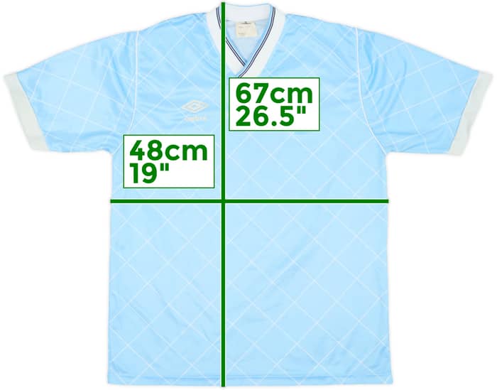 1987-89 Manchester City Home Shirt - 8/10 - (S)