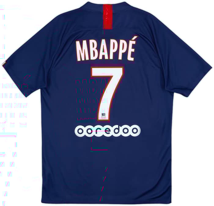 2019-20 Paris Saint-Germain Home Shirt Mbappe #7 - 8/10 - (M)