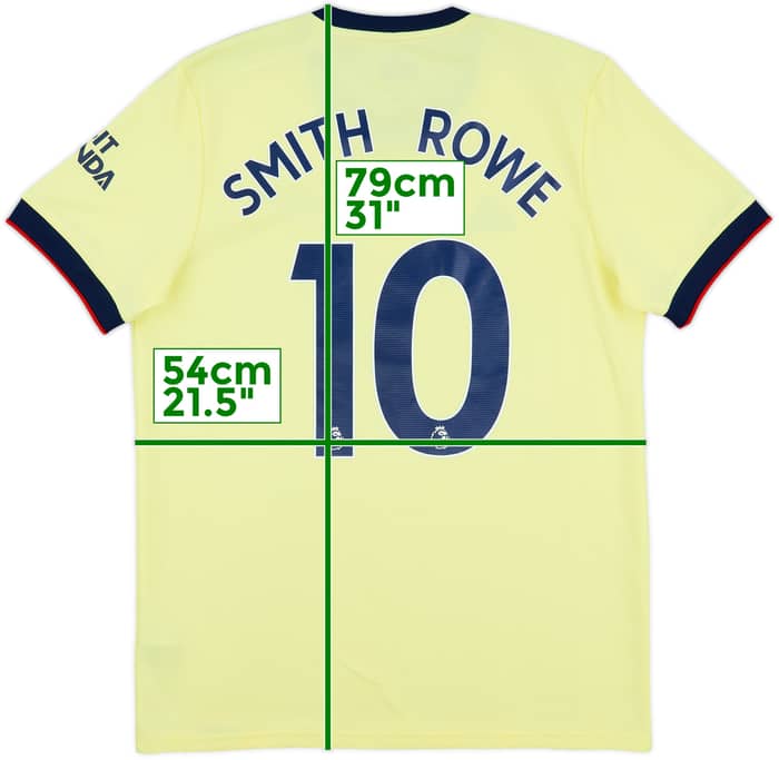 2021-22 Arsenal Away Shirt Smith Rowe #10 - 8/10 - (L)