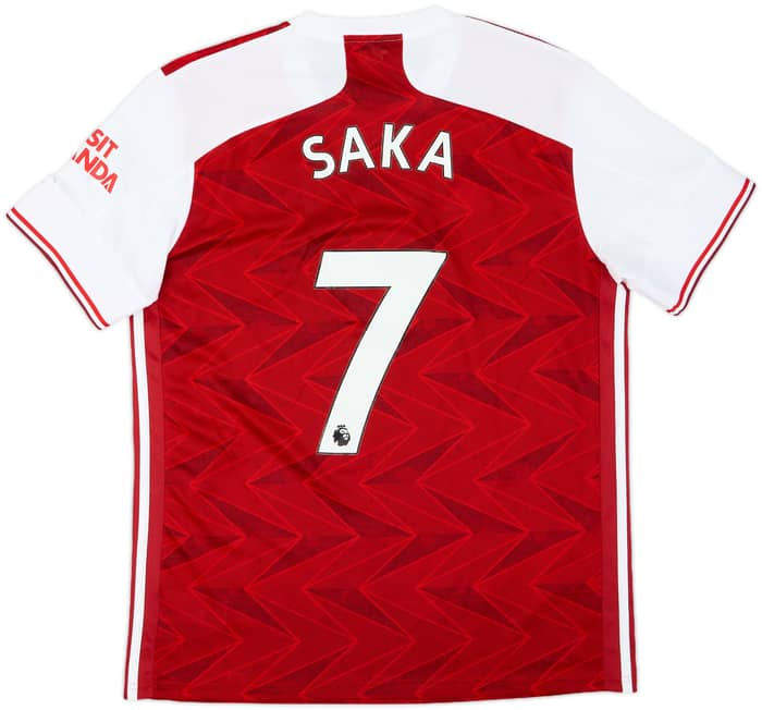 2020-21 Arsenal Home Shirt Saka #7 - 7/10 - (L)