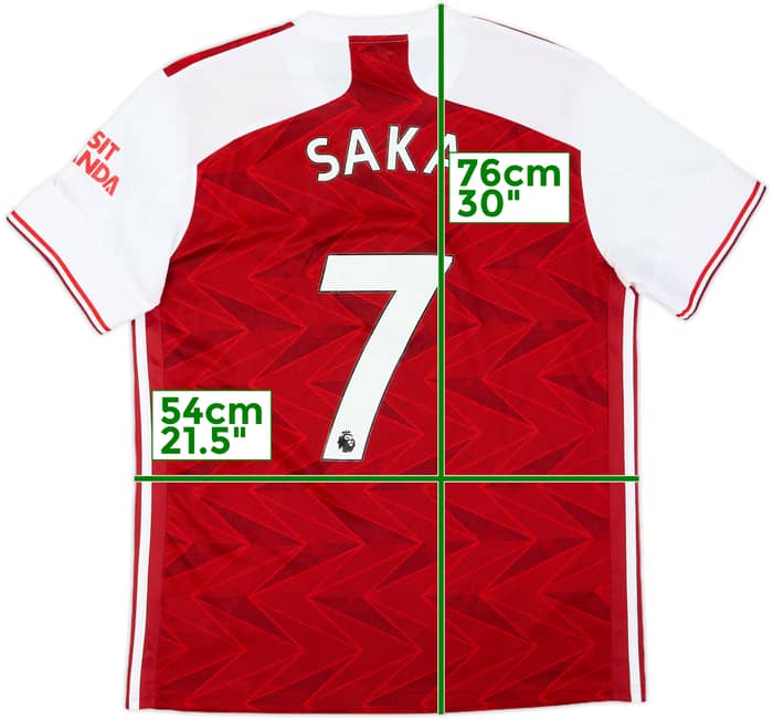 2020-21 Arsenal Home Shirt Saka #7 - 7/10 - (L)