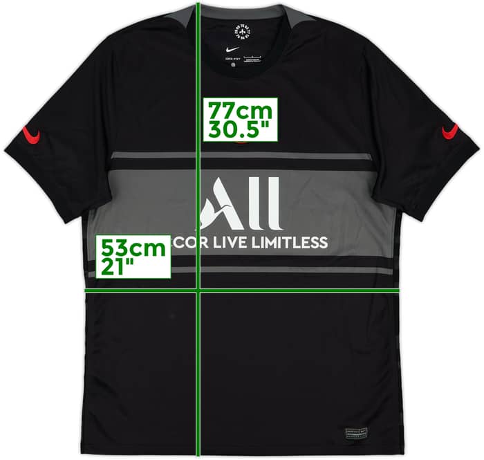 2021-22 Paris Saint-Germain Third Shirt - 9/10 - (L)