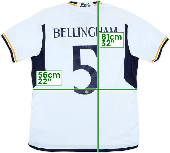 2023-24 Real Madrid Home Shirt Bellingham #5 - 8/10 - (XL)