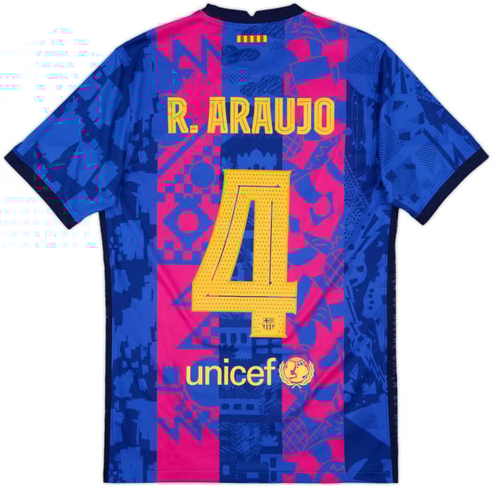 2021-22 Barcelona Third Shirt R.Araujo #4 - 7/10 - (S)
