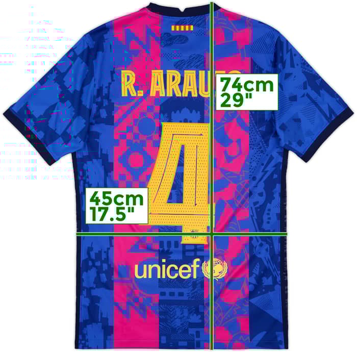 2021-22 Barcelona Third Shirt R.Araujo #4 - 7/10 - (S)