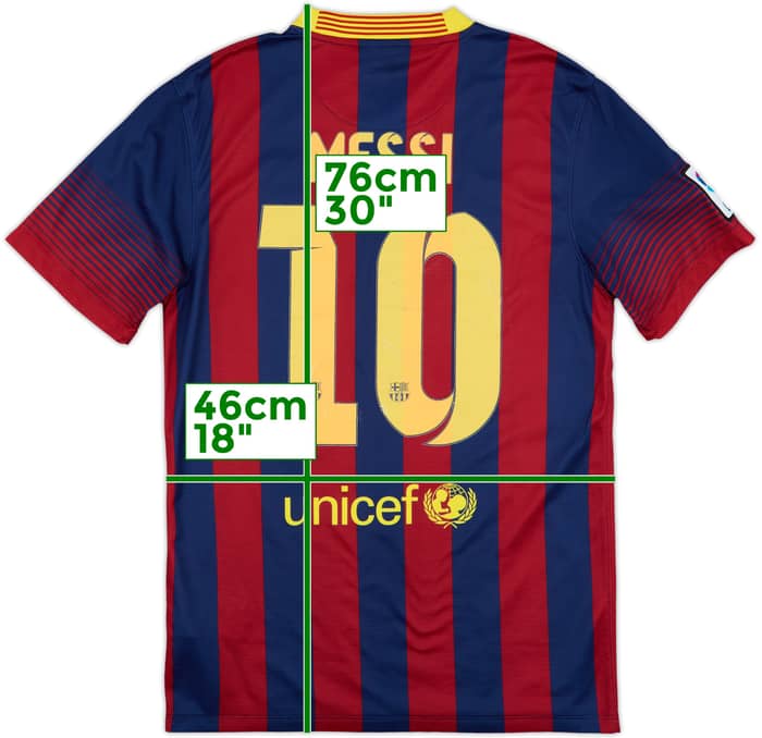 2013-14 Barcelona Home Shirt Messi #10 - 5/10 - (S)
