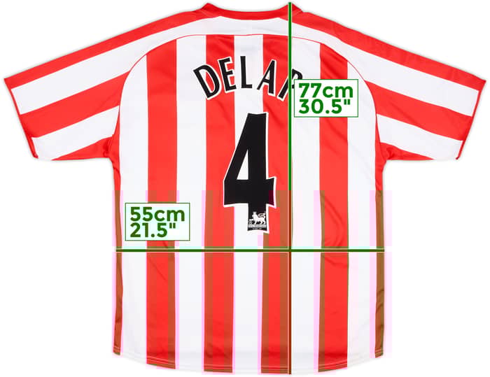 2005-07 Sunderland Home Shirt Delap #4 - 9/10 - (L)