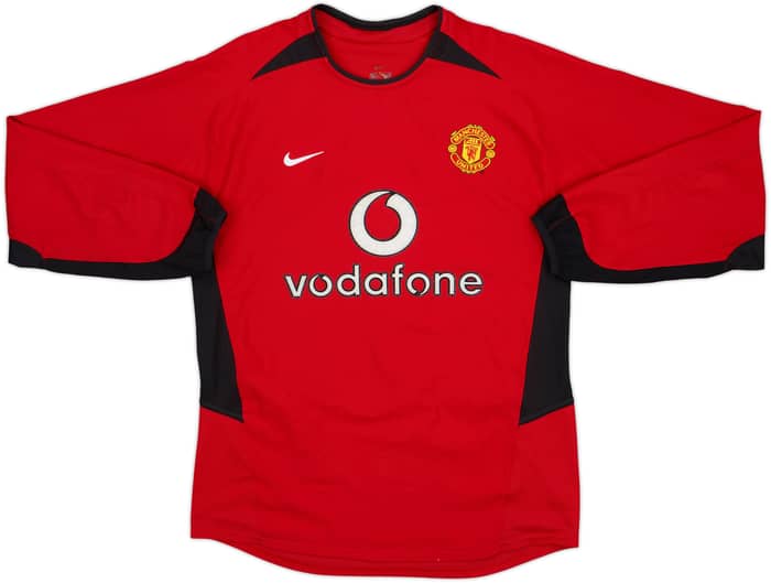 2002-04 Manchester United Local Manga Larga Camiseta Ronaldo #7 - 8/10 - (M)