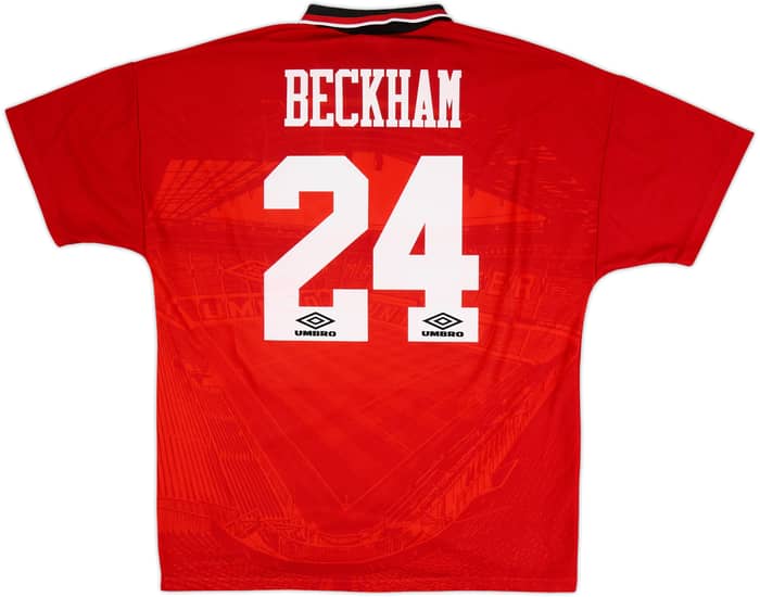 1994-96 Manchester United Home Shirt Beckham #24 - 5/10 - (XL)