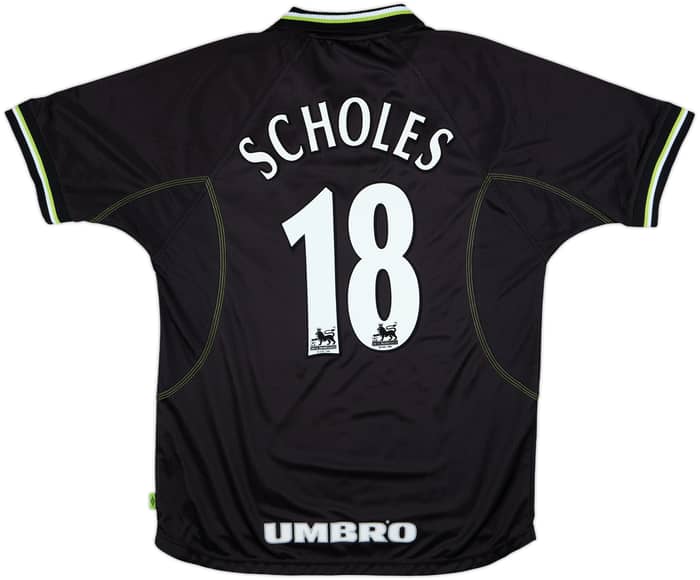 1998-99 Manchester United Third Shirt Scholes #18 - 8/10 - (L)