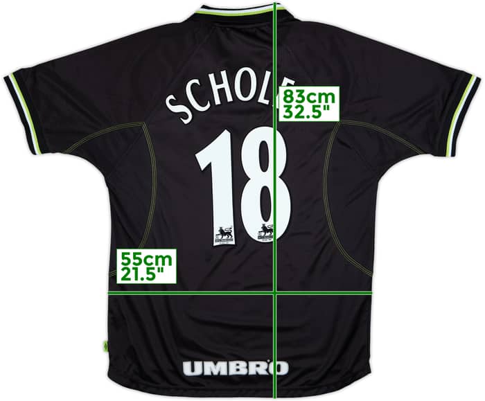 1998-99 Manchester United Third Shirt Scholes #18 - 8/10 - (L)
