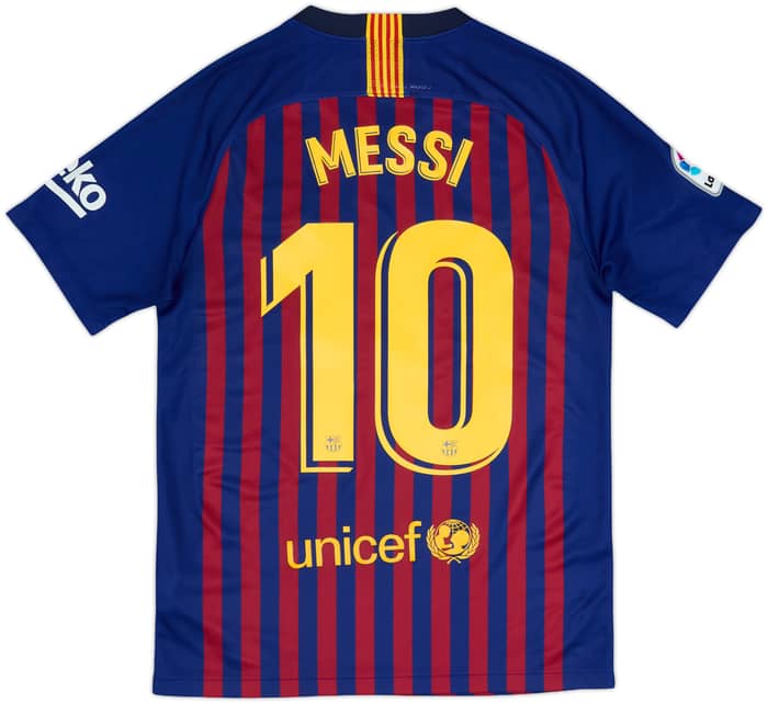 2018-19 Barcelona Home Shirt Messi #10 - 8/10 - (S)