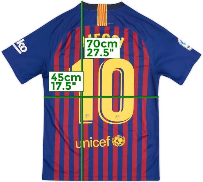2018-19 Barcelona Home Shirt Messi #10 - 8/10 - (S)