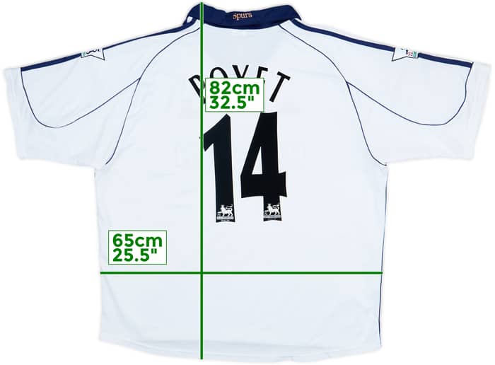 1999-01 Tottenham Home Shirt Poyet #14 - 7/10 - (XXL)