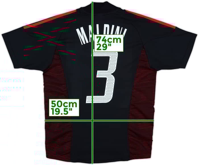 2002-03 AC Milan Third Shirt Maldini #3 - 8/10 - (S)