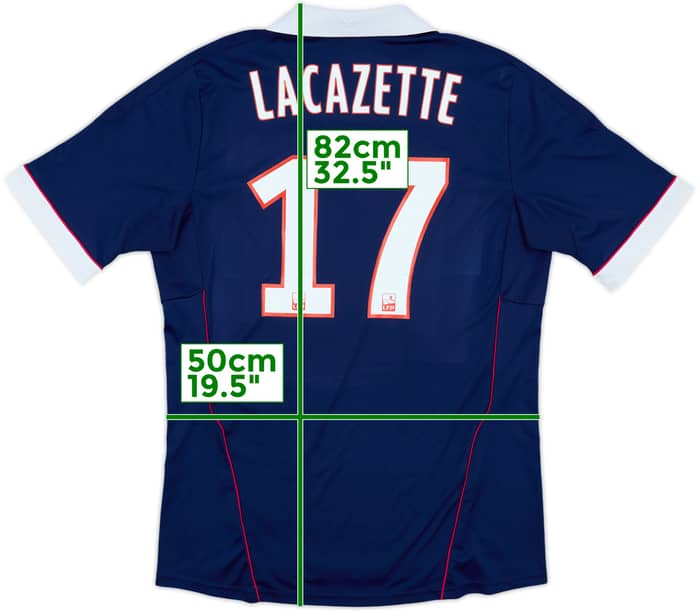 2011-12 Lyon Away Shirt Lacazette #17 - 6/10 - (L)