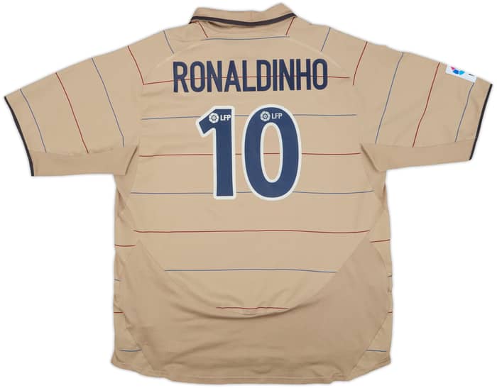 2003-05 Barcelona Away Shirt Ronaldinho #10 - 8/10 - (L)