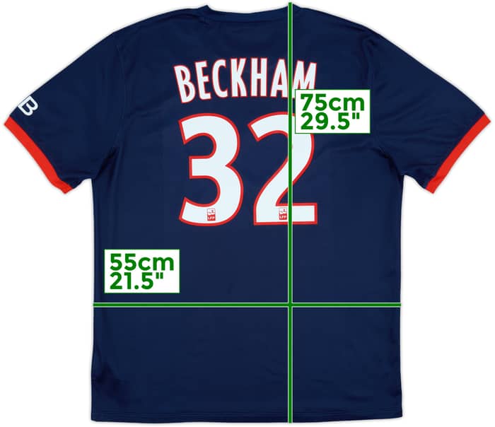 2013-14 Paris Saint-Germain Home Shirt Beckham #32 - 9/10 - (L)