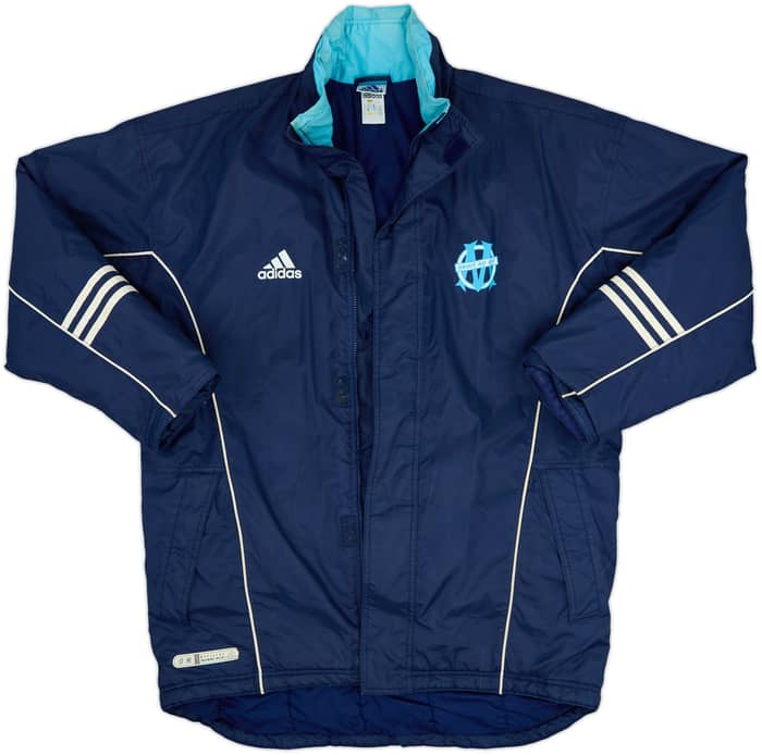 2000-01 Olympique Marseille adidas Padded Bench Coat - 4/10 - (M/L)