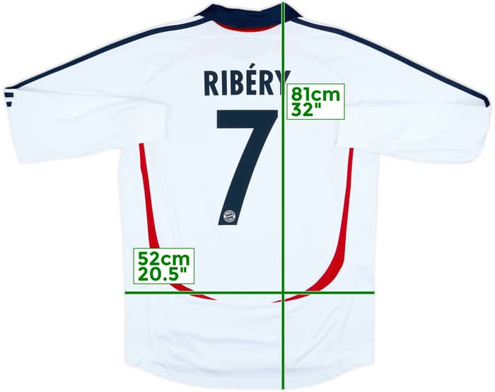 2007-08 Bayern Munich Player Issue Away L/S Shirt Ribery #7 - 9/10 - (L)