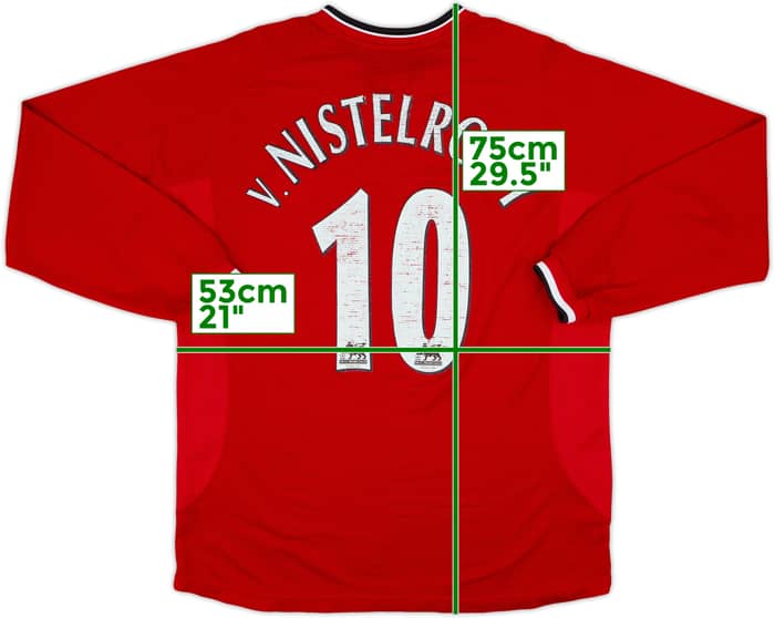 2000-02 Manchester United Home L/S Shirt V.Nistelrooy #10 - 5/10 - (M)