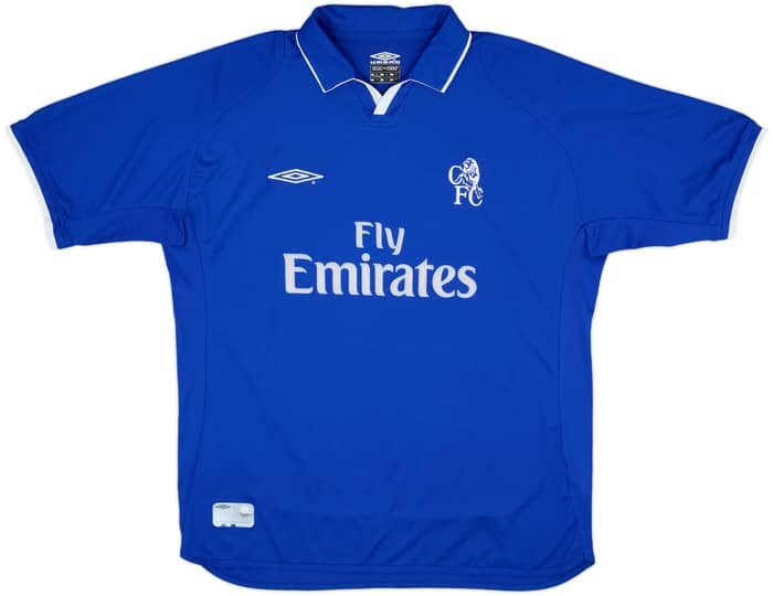 2001-03 Chelsea Home Shirt Zola #25 - 8/10 - (XL)