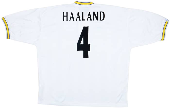 1996-98 Leeds United Home Shirt Haaland #4 - 9/10 - (XXL)