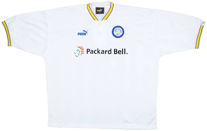 1996-98 Leeds United Home Shirt Haaland #4 - 9/10 - (XXL)