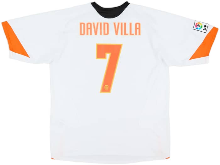 2005-06 Valencia Home Shirt David Villa #7 - 8/10 - (XL)