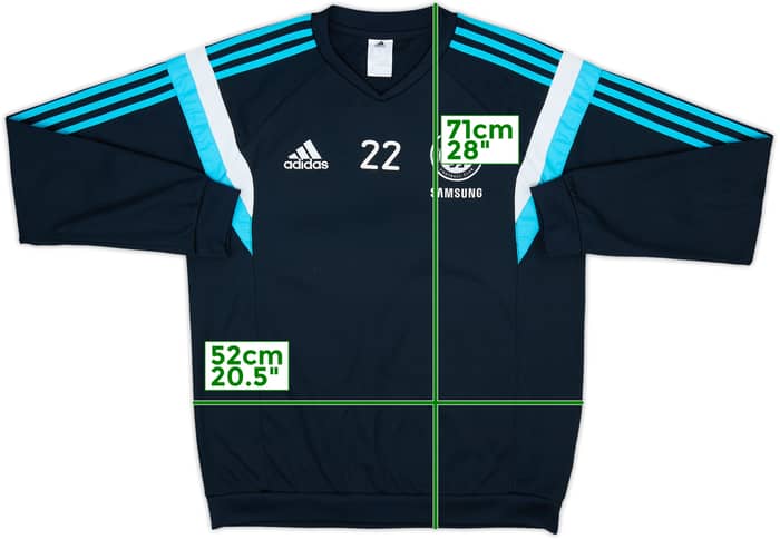 2014-15 Chelsea Player Issue adidas Sweat Top - 8/10 - (M)
