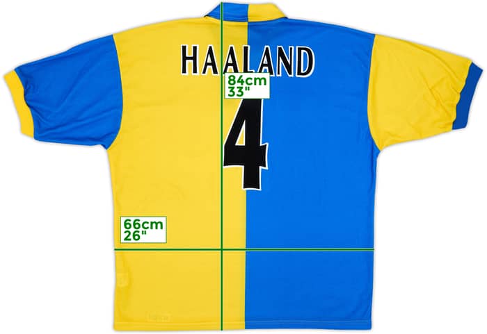 1997-99 Leeds United Away Shirt Haaland #4 - 9/10 - (XL)