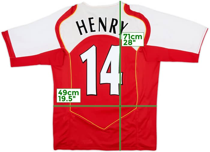 2004-05 Arsenal Home Shirt Henry #14 - 8/10 - (M)