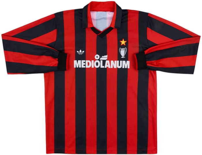 1990-91 AC Milan Home L/S Shirt #6 - 9/10 - (XL)