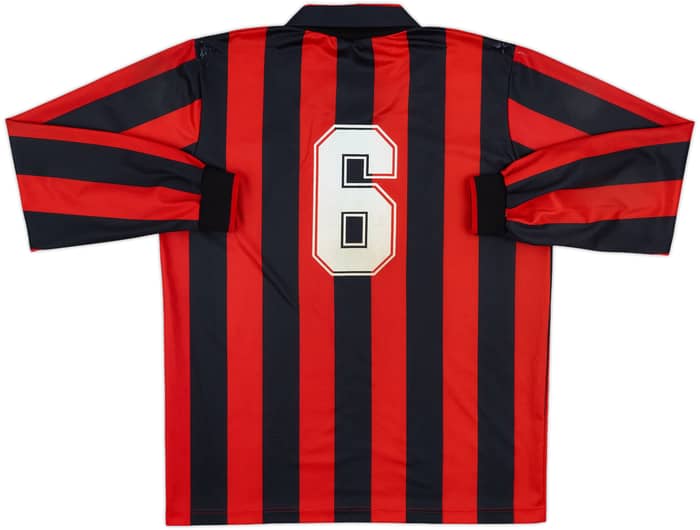 1990-91 AC Milan Home L/S Shirt #6 - 9/10 - (XL)