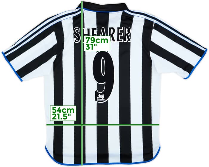1999-00 Newcastle Home Shirt Shearer #9 - 9/10 - (L)