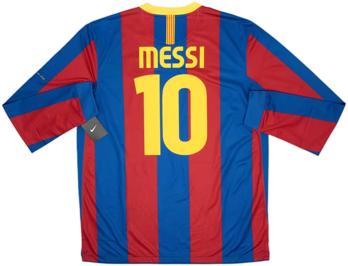 2010-11 Barcelona Player Issue Home L/S Shirt Messi #10 (XL)